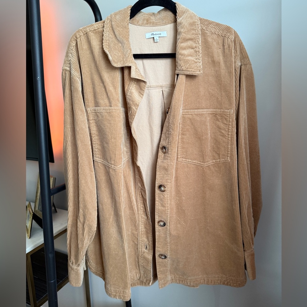 Madewell Beige Tan Corduroy Shirt